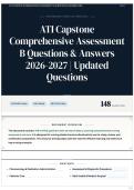 ATI Capstone Comprehensive Assessment B Questions & Answers 2026-2027 &vert; Updated Questions