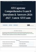 ATI Capstone Comprehensive Exam B Questions & Answers 2026-2027 &vert; Latest ATI Exam