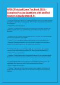 APEA 3P Actual Exam Test Bank 2026 &ndash;&NewLine;Complete Practice Questions with Verified&NewLine;Answers Already Graded A&plus;