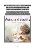 Aging and Society&colon; Canadian Perspectives&comma; 8th Edition Test Bank &vert; Comprehensive Exam Questions &semi; Complete Verified Answers &vert; Lori Campbell & Mark Novak
