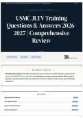 USMC JLTV Training Questions & Answers 2026&sol;2027 &vert; Comprehensive Review