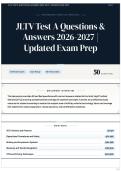 JLTV Test A Questions & Answers 2026&sol;2027 &vert; Updated Exam Prep