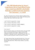 NSG 3280 Pathophysiology for Nurses I Comprehensive Review Exam Official Practice Exam Actual Exam 2026&sol;2027 with Detailed Rationales &vert; Complete Exam-Style Questions &vert; Pass Guaranteed &ndash; A&plus; Graded&NewLine;&NewLine;