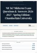 NR 567 Midterm Exam Questions & Answers 2026-2027 &vert; Spring Edition &vert; Chamberlain University
