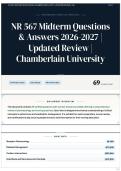 NR 567 Midterm Questions & Answers 2026-2027 &vert; Updated Review &vert; Chamberlain University