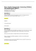 EDCO 820 Quiz 5&colon; Family Components&mdash;Assessing Children and Adolescents &vert; 20 Questions and Answers &vert; 2026 Update &vert; 100&percnt; Correct&period;