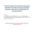 NCLEX Cardiac Nursing Exam Bank 2026&sol;2027 &vert; 94 Practice Questions&NewLine;&NewLine;