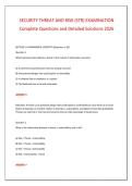 Security Threat and Risk &lpar;STR&rpar; Examination 2026 &vert; Complete Practice Exam &vert; 100&plus; Questions with Answers & Detailed Solutions