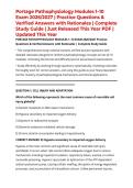 Portage Pathophysiology Modules 1&ndash;10 Exam 2026&sol;2027 &vert; Practice Questions & Verified Answers with Rationales &vert; Complete Study Guide &vert; Just Released This Year PDF &vert; Updated This Year