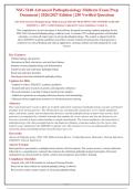 NSG 5140 Advanced Pathophysiology Midterm Exam Review 2026&sol;2027&colon; 250 Verified Questions with Rationales &lpar;South College&rpar;
