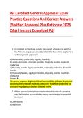 PSI Certified General Appraiser Exam &NewLine;Practice Questions And Correct Answers &NewLine;&lpar;Verified Answers&rpar; Plus Rationale 2026 &NewLine;Q&A&vert; Instant Download Pdf  