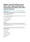 NR509 &sol; NR 509 Midterm Exam 2026 &sol;2027 Advanced Physical Assessment Provided with 100&percnt; correct Answers