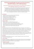 NUR 2225 Mental Health Nursing Exam Test Bank 2026&sol;2027&colon; 250 Verified Questions with Detailed Rationales