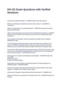 DH 101 Exam Questions with Verified Solutions
