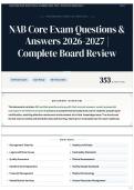 NAB Core Exam Questions & Answers 2026-2027 &vert; Complete Board Review