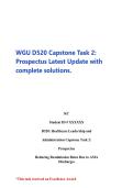 WGU D520 Capstone Task 2&colon; &NewLine;Prospectus Latest Update with &NewLine;complete solutions&period;