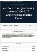 NAB Core Exam Questions & Answers 2026-2027 &vert; Comprehensive Practice Exam