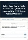 Relias Basic Dysrhythmia Assessment A Questions & Answers 2026-2027 &vert; Latest Verified Questions