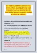NSC Defensive Driving Course Final Exam 2026-2027&colon; The Complete Study Guide with 100&plus; Verified Practice Questions and Expert Rationales &vert; Updated for National Safety Council Certification Success