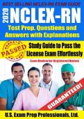  NCLEX-RN&NewLine;TEST PREP QUESTIONS AND ANSWERS&NewLine;WITH EXPLANATIONS