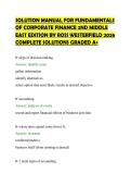 SOLUTION MANUAL FOR FUNDAMENTALS&NewLine;OF CORPORATE FINANCE 2ND MIDDLE&NewLine;EAST EDITION BY ROSS WESTERFIELD 2026&NewLine;COMPLETE SOLUTIONS GRADED A&plus;&NewLine;