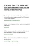 SONICWALL SNSA CORE REVIEW SHEET&NewLine;2026 VPN CONFIGURATION AND SECURE&NewLine;REMOTE ACCESS PRINCIPLES&NewLine;