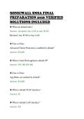 SONICWALL SNSA FINAL&NewLine;PREPARATION 2026 VERIFIED&NewLine;SOLUTIONS INCLUDED&NewLine;
