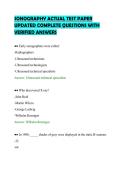 SONOGRAPHY ACTUAL TEST PAPER&NewLine;UPDATED COMPLETE QUESTIONS WITH&NewLine;VERIFIED ANSWERS&NewLine;