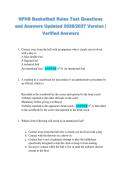 NFHS Basketball Rules Test Questions &NewLine;and Answers Updated 2026&sol;2027 Version &vert; &NewLine;Verified Answers 