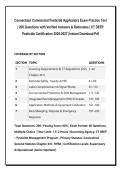 Connecticut Commercial Pesticide Applicators Exam Practice Test &NewLine;&vert; 200 Questions with Verified Answers & Rationales &vert; CT DEEP &NewLine;Pesticide Certification 2026-2027 &vert;Instant Download Pdf 