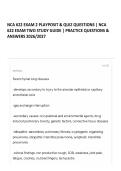 NCA 622 EXAM 2 PLAYPOSIT & QUIZ QUESTIONS &vert; NCA 622 EXAM TWO STUDY GUIDE &vert; PRACTICE QUESTIONS & ANSWERS 2026&sol;2027