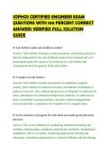 SOPHOS CERTIFIED ENGINEER EXAM&NewLine;QUESTIONS WITH 100 PERCENT CORRECT&NewLine;ANSWERS VERIFIED FULL SOLUTION&NewLine;GUIDE&NewLine;