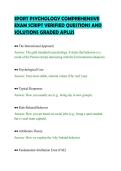 SPORT PSYCHOLOGY COMPREHENSIVE&NewLine;EXAM SCRIPT VERIFIED QUESTIONS AND&NewLine;SOLUTIONS GRADED APLU