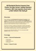 IAEI Residential Electrical Inspector Exam &NewLine;Practice Test &lpar;New Version&rpar; &vert; Updated Questions &NewLine;& Answers &vert; NEC Code Inspection Study Guide &vert; &NewLine;LATEST UPDATE THIS YEAR&period;pdf &NewLine; &NewLine; 