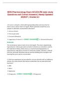HESI Pharmacology Exam NCLEX-PN style study Questions and Correct Answers &vert; Newly Updated 2026&sol;27 &vert; Graded A&plus;