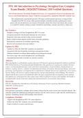 PSY 101 StraighterLine &vert; COMPLETE Exam Bundle &vert; 250 Q&A with Rationales