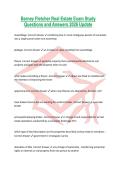 Barney Fletcher Real Estate Exam Study Questions and Answers 2026 Update
