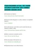 STEAM ENGINEER ACTUAL TEST PAPER&NewLine;ACCURATE QUESTIONS AND CORRECT&NewLine;ANSWERS GRADED APLUS