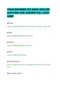 STEAM ENGINEER TEST BANK UPDATED&NewLine;QUESTIONS AND ANSWERS FULL STUDY&NewLine;SHEET&NewLine;