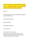 M-100 Community Association Management Mock &NewLine;Exam &vert; Full-Length Practice Test with Verified &NewLine;Answers & Complete Rationales 2026&sol;2027 