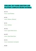 STEDI&period;ORG TEST PAPER QUESTIONS AND&NewLine;SOLUTIONS COMPLETE REVIEW MATERIAL&NewLine;