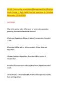 M-100 Community Association Management Certification &NewLine;Study Guide &vert; High-Yield Practice questions & Detailed &NewLine;Rationales &lpar;2026&sol;2027&rpar; 