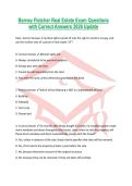 Barney Fletcher Real Estate Exam Questions with Correct Answers 2026 Update