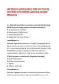 EVOLVE HESI MEDICAL-SURGICAL EXAM BANK&colon; 200 PRACTICE QUESTIONS WITH CORRECT ANSWERS & DETAILED RATIONALES