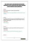 UHC UNITED HEALTH CARE MEDICARE CERTIFICATION ASSESSMENT&vert;ACTUAL QUESTIONS AND VERIFIED ANSWERS &vert;LATEST 2026&sol;2027 UPDATE&vert;GRADED A&plus;