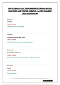 UNITED HEALTH CARE MEDICARE CERTIFICATION &vert;ACTUAL QUESTIONS AND VERIFIED ANSWERS &vert;LATEST 2026&sol;2027 UPDATE&vert;GRADED A&plus;