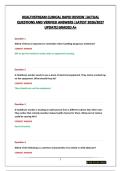 HEALTHSTREAM CLINICAL RAPID REVIEW &vert;ACTUAL QUESTIONS AND VERIFIED ANSWERS &vert;LATEST 2026&sol;2027 UPDATE&vert;GRADED A&plus;