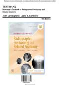 Test Bank for Bontrager's Textbook of Radiographic Positioning and Related Anatomy&comma; 10th Edition by John&comma; 9780323749565&comma; Covering Chapters 1-20 &vert; Includes Rationales&NewLine;