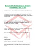 Barney Fletcher Real Estate Exam Questions and Answers Graded A&plus; 2026