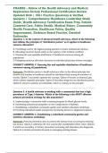 FHAMES &ndash; Fellow of the Health Advocacy and Medical Exploration Society Professional Certification Review Updated 2026 &vert; 550&plus; Practice Questions & Verified Answers &vert; Comprehensive Healthcare Leadership Study Guide&comma; Health Advocacy Certification Exam Prep&comma; 